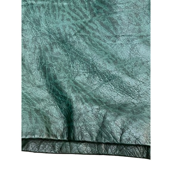 Vintage 100% Soft Green Leather Skirt Size Fits Small/Medium - Picture 4 of 10